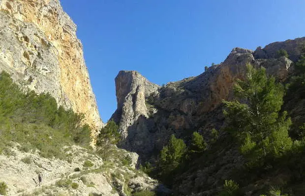 Vista del desfiladero del Barranc del Cint en Alcoi